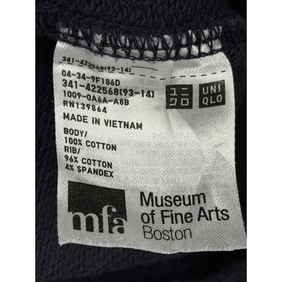 Uniqlo Sweatshirt The Wave Japan Men’s XXL Navy Blue Museum of Fine Arts Boston - Picture 5 of 13